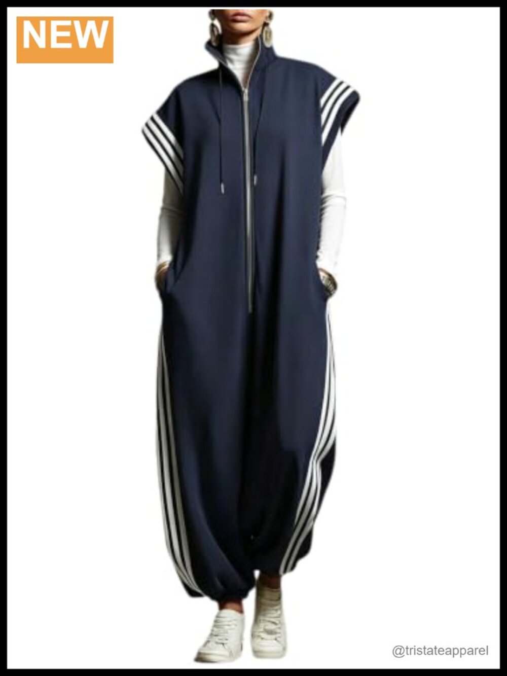 Women's Zip Up Jumpsuit Cap Sleeve Mock Neck Long Pant One Piece Romper Pockets